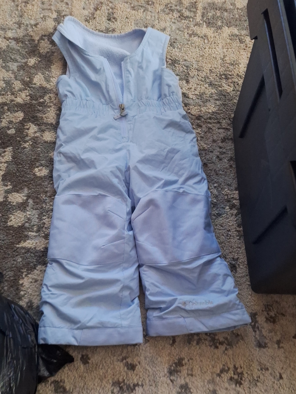Columbia Light Blue Kids Snow One-Piece Bib Pants